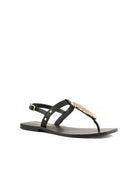 sandalo infradito metal plate black - coral blue - infradito