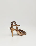 sandalo laminato bronzo - ncub - sandalo tacco