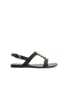 sandalo metal plate black - coral blue - flat