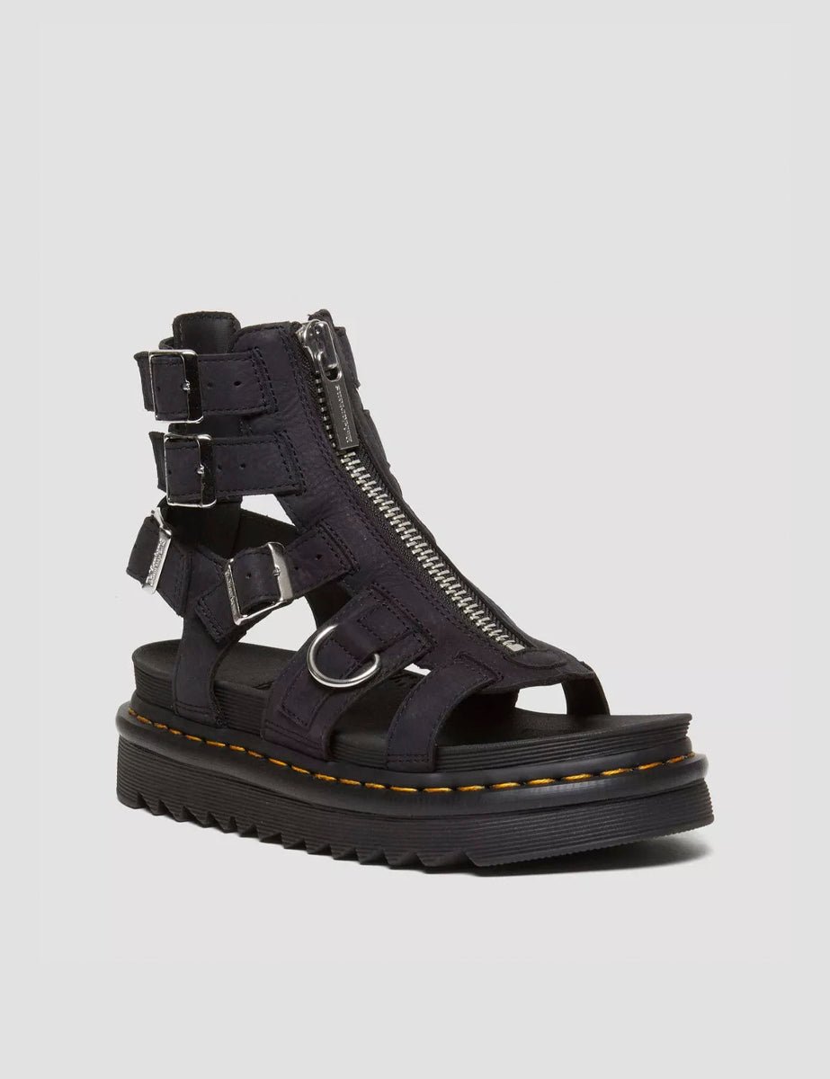 sandalo olson fibbie zip charcoal - dr martens - platform