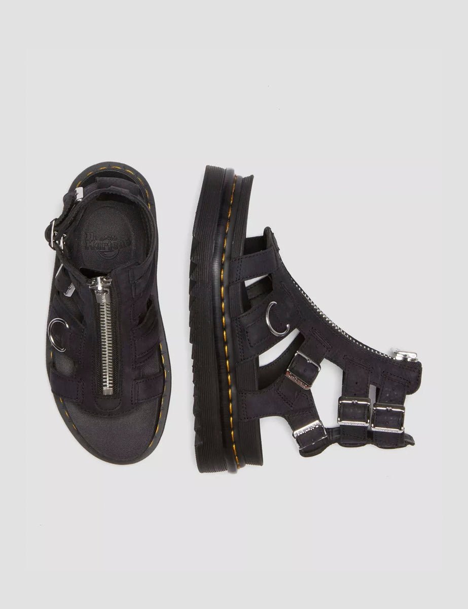 sandalo olson fibbie zip charcoal - Frida SRL