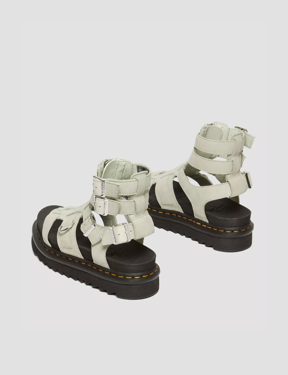 sandalo olson fibbie zip smoked mint - dr martens - platform