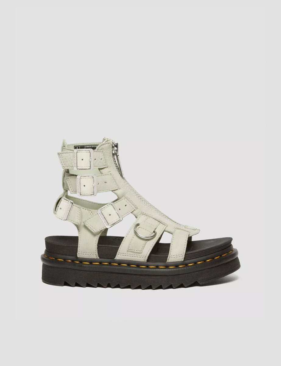 sandalo olson fibbie zip smoked mint - dr martens - platform