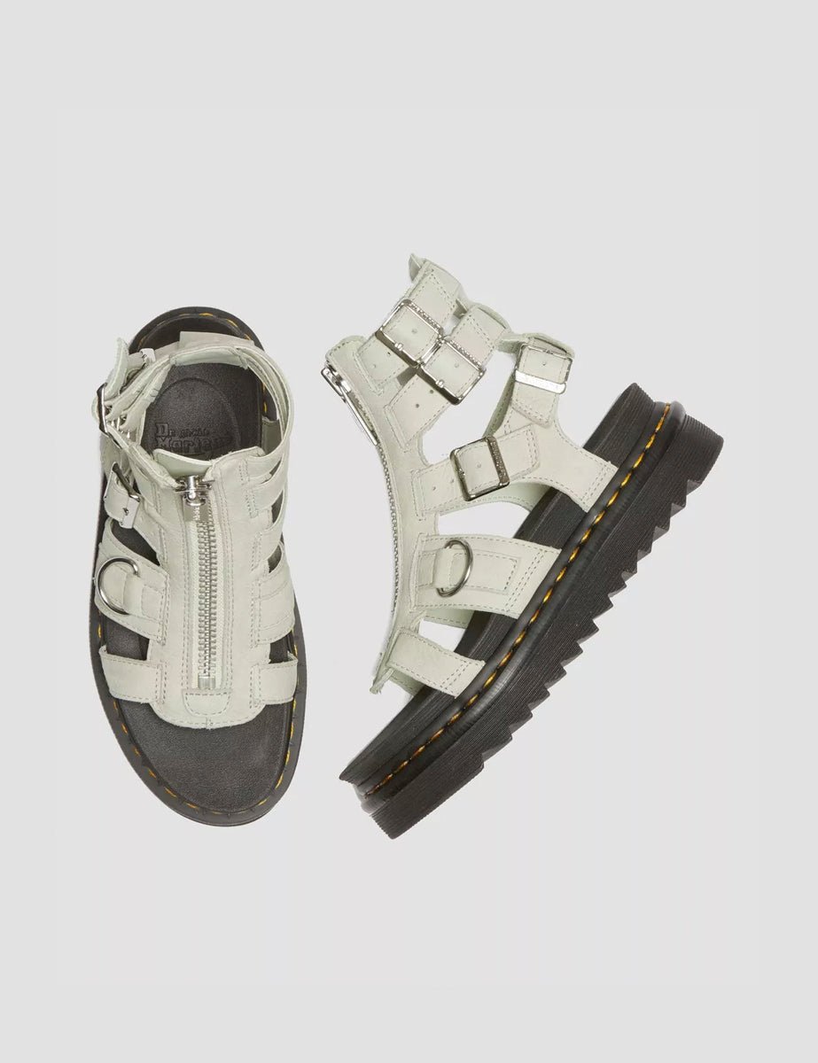 sandalo olson fibbie zip smoked mint - dr martens - platform