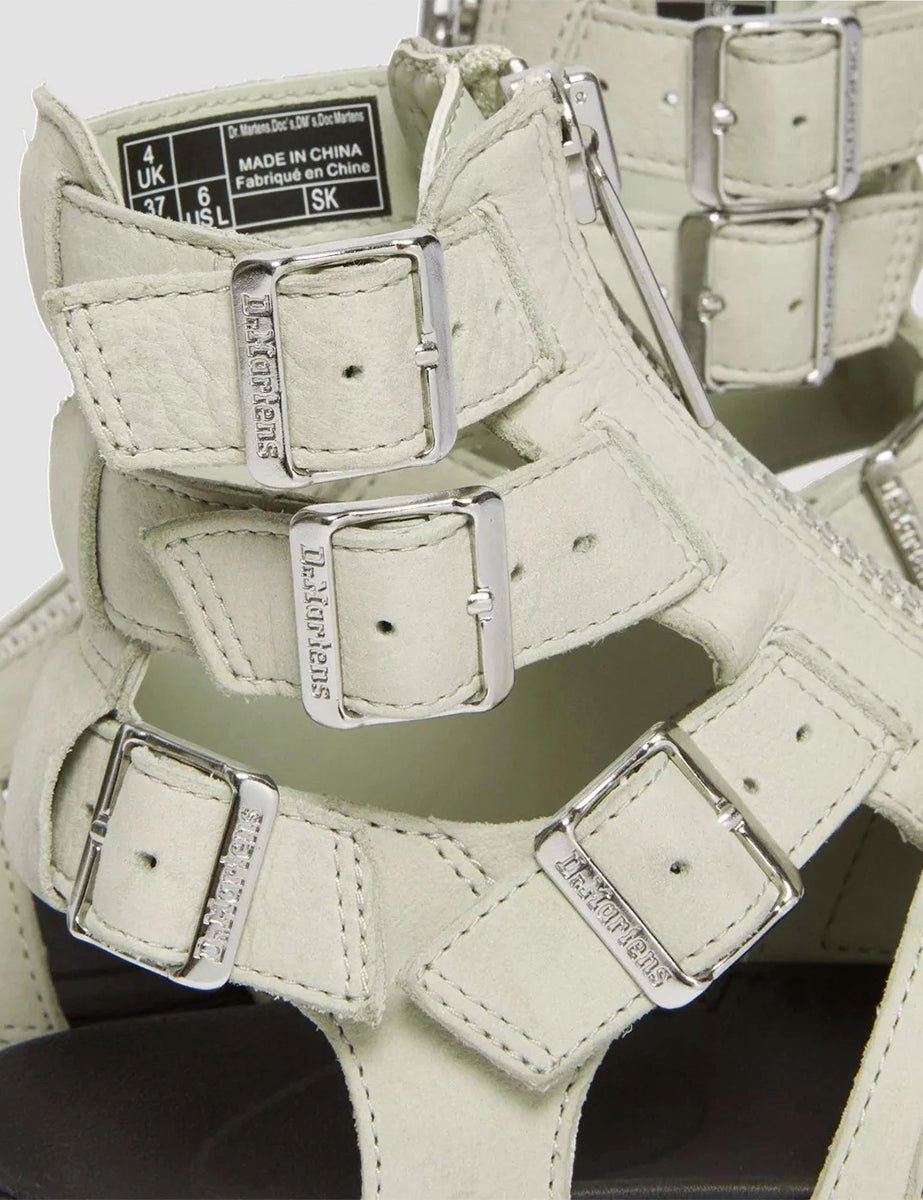 sandalo olson fibbie zip smoked mint - dr martens - platform