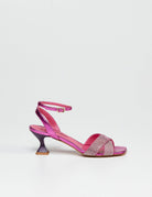 sandalo strass fuxia - blufrida - sandalo tacco
