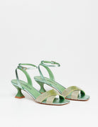 sandalo strass lime salvia - blufrida - sandalo tacco