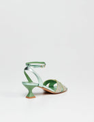 sandalo strass lime salvia - blufrida - sandalo tacco