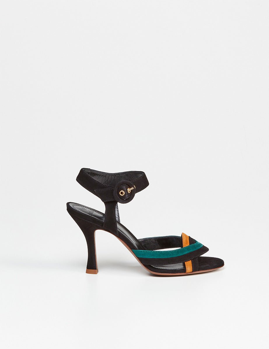 sandalo suede delfi multicolor - relac - sandalo tacco