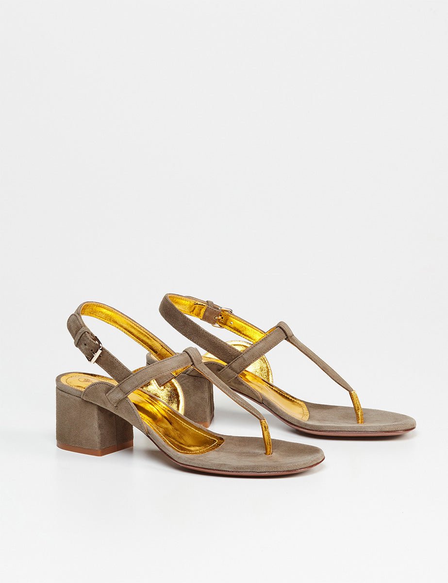 sandalo suede tundra oro - relac - sandalo tacco