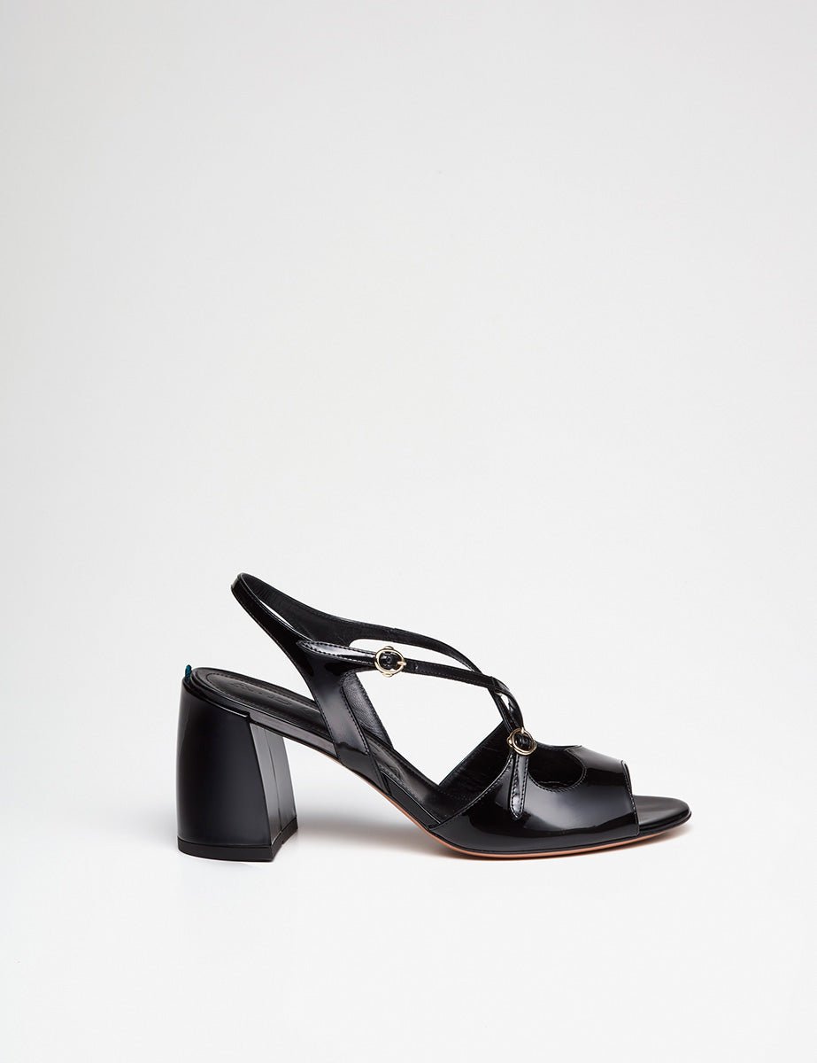 sandalo tacco nero - a.bocca - sandalo tacco
