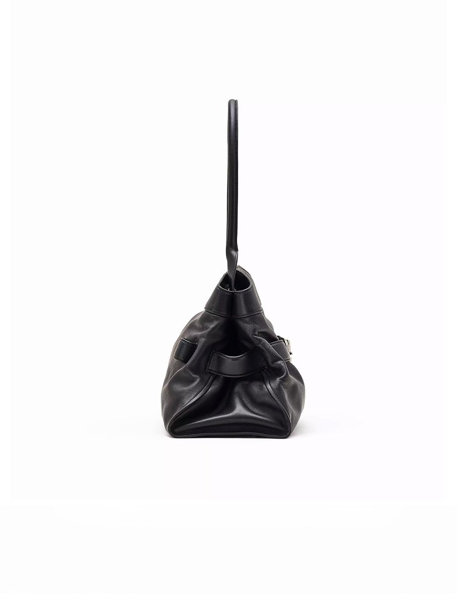 satchel bag leather nero - marc jacobs - shopper