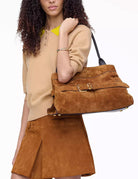 satchel bag suede copper - marc jacobs - shopper