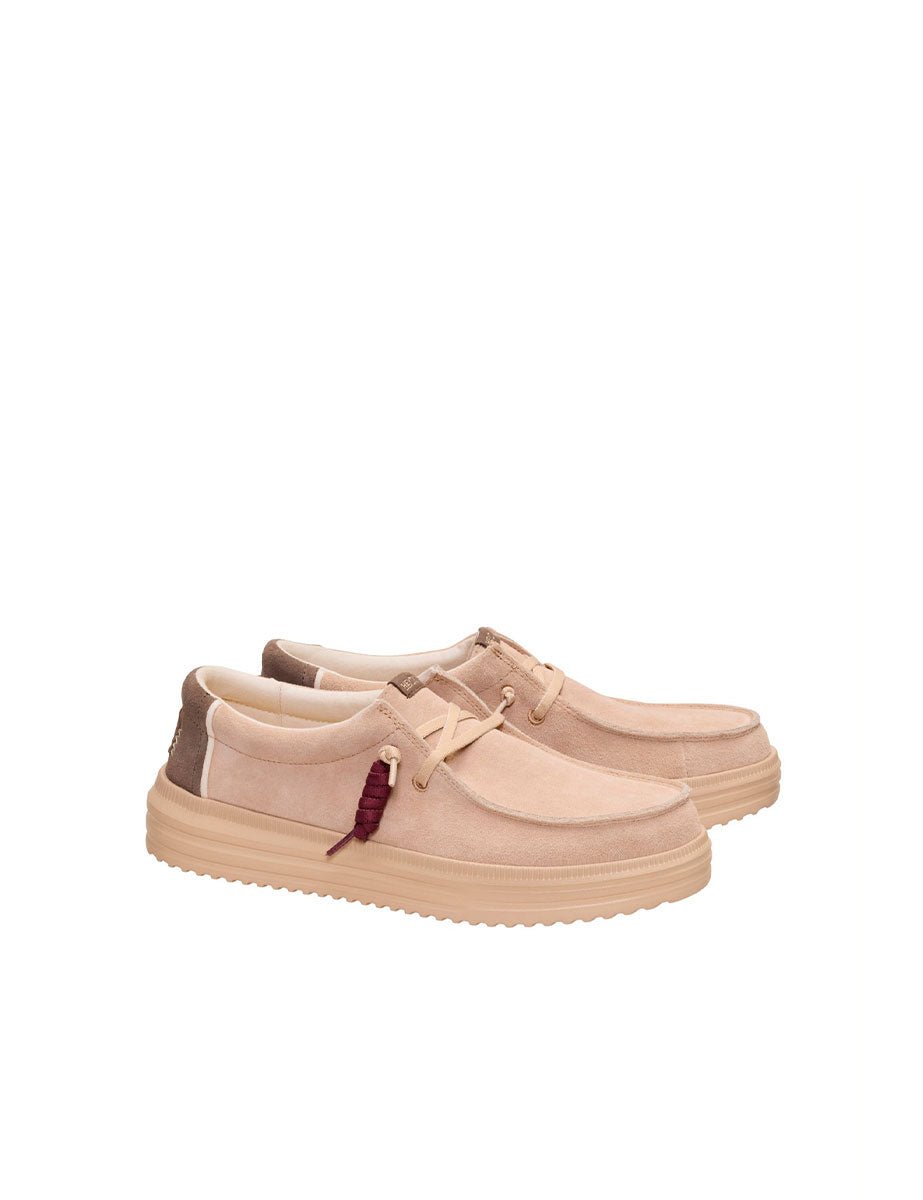 scarpa stringata suede ohy beige - hey dude - sneaker