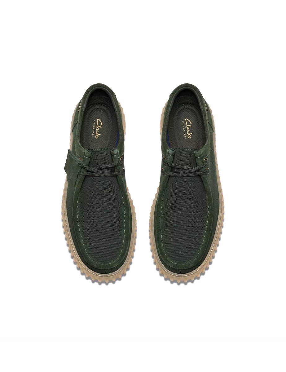 scarpa stringata torhill verde - clarks - sneaker