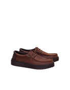 scarpa stringata tumbled marrone cioccolato - hey dude - sneaker
