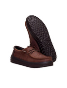 scarpa stringata tumbled marrone cioccolato - hey dude - sneaker