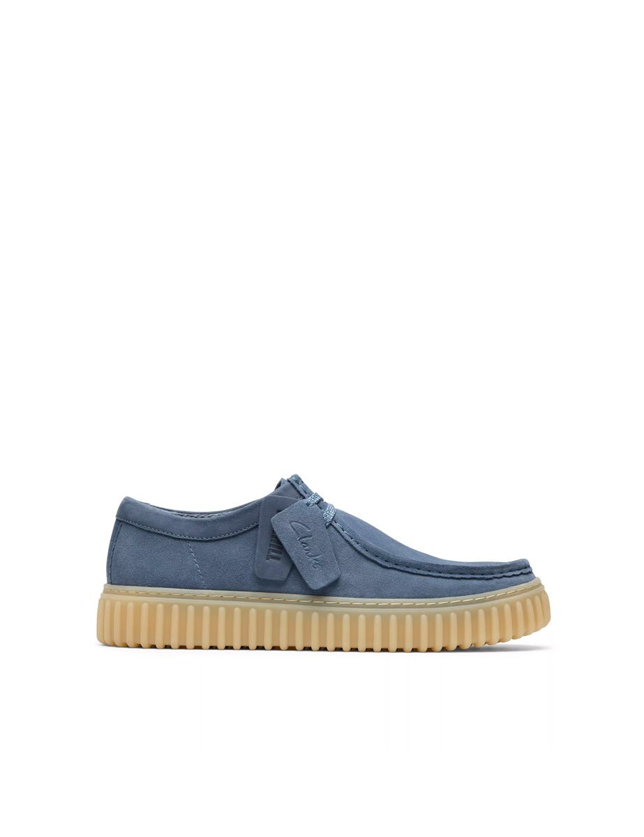 scarpa torhill low suede blu - clarks - sneaker