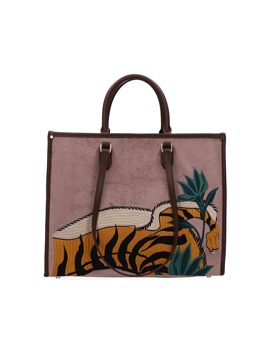 shopper atena grande essence tigre rosa - my best bag - shopper