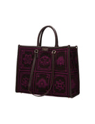 shopper atena grande lhasa marrone viola - my best bag - shopper