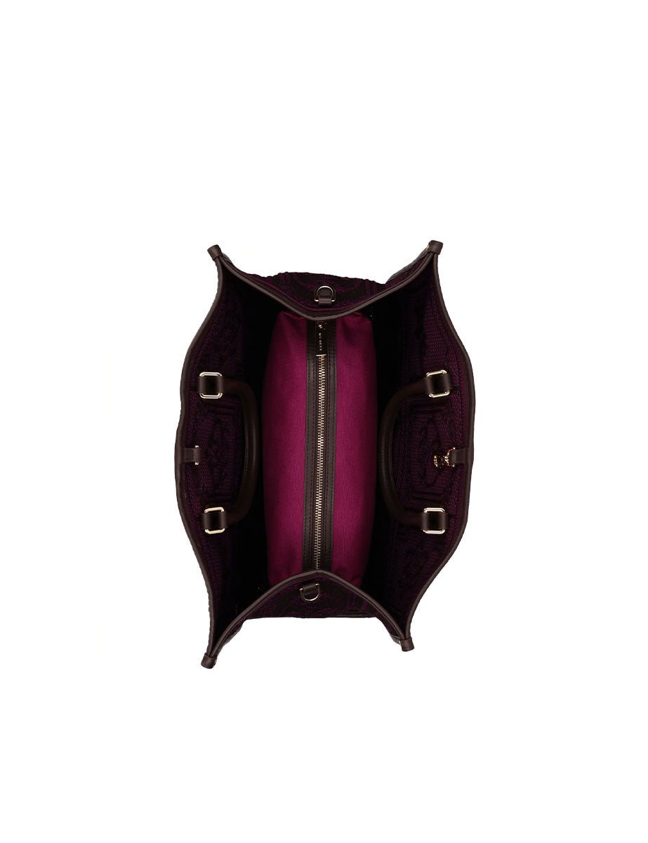 shopper atena grande lhasa marrone viola - my best bag - shopper