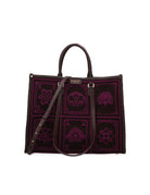 shopper atena grande lhasa marrone viola - my best bag - shopper