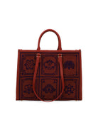 shopper atena grande lhasa viola arancione - my best bag - shopper
