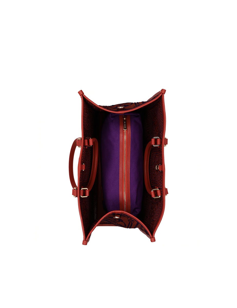 shopper atena grande lhasa viola arancione - my best bag - shopper
