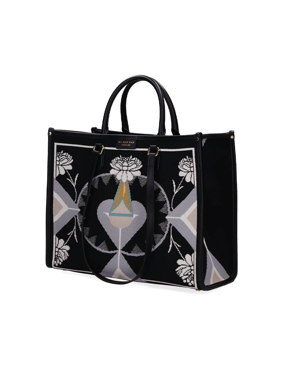 shopper atena grande mirage dalia nero - my best bag - shopper
