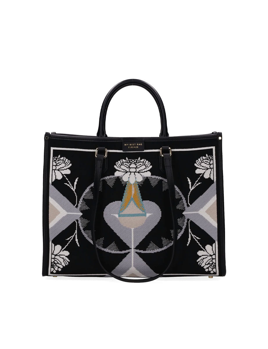 shopper atena grande mirage dalia nero - my best bag - shopper