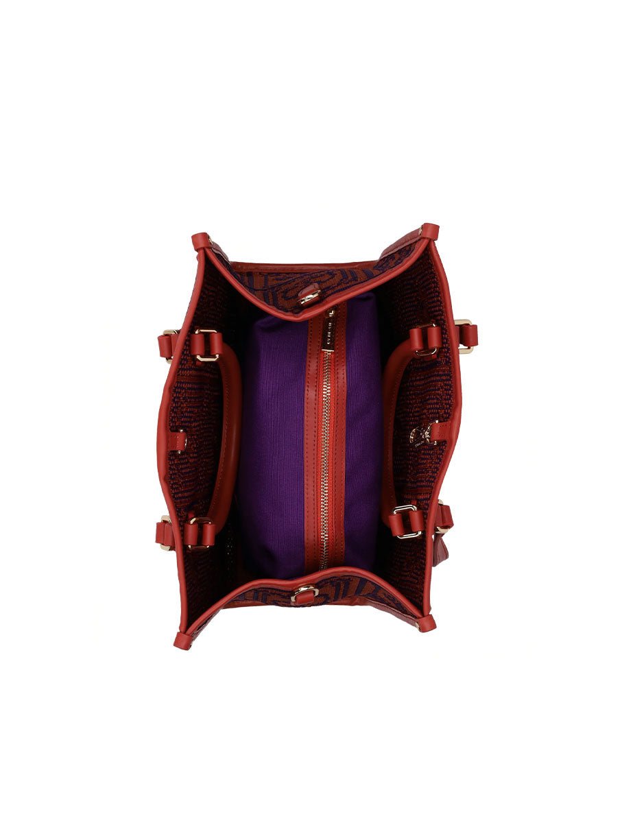 shopper atena piccola lhasa viola arancione - my best bag - shopper