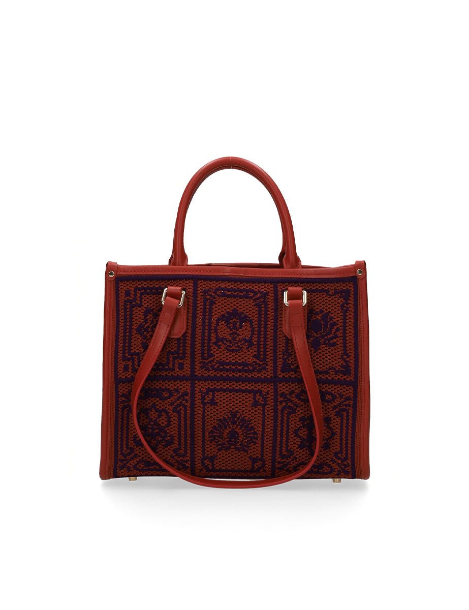 shopper atena piccola lhasa viola arancione - my best bag - shopper