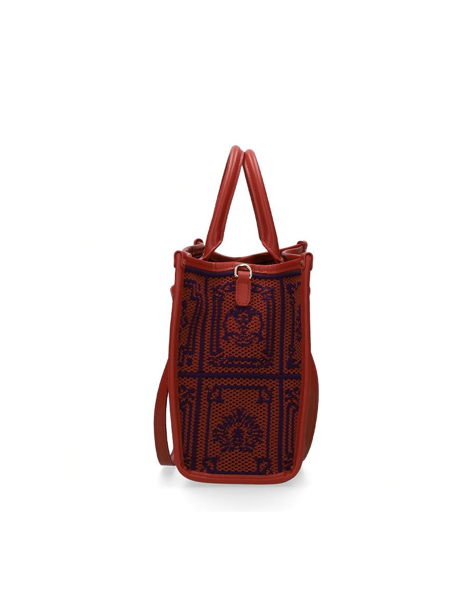 shopper atena piccola lhasa viola arancione - my best bag - shopper