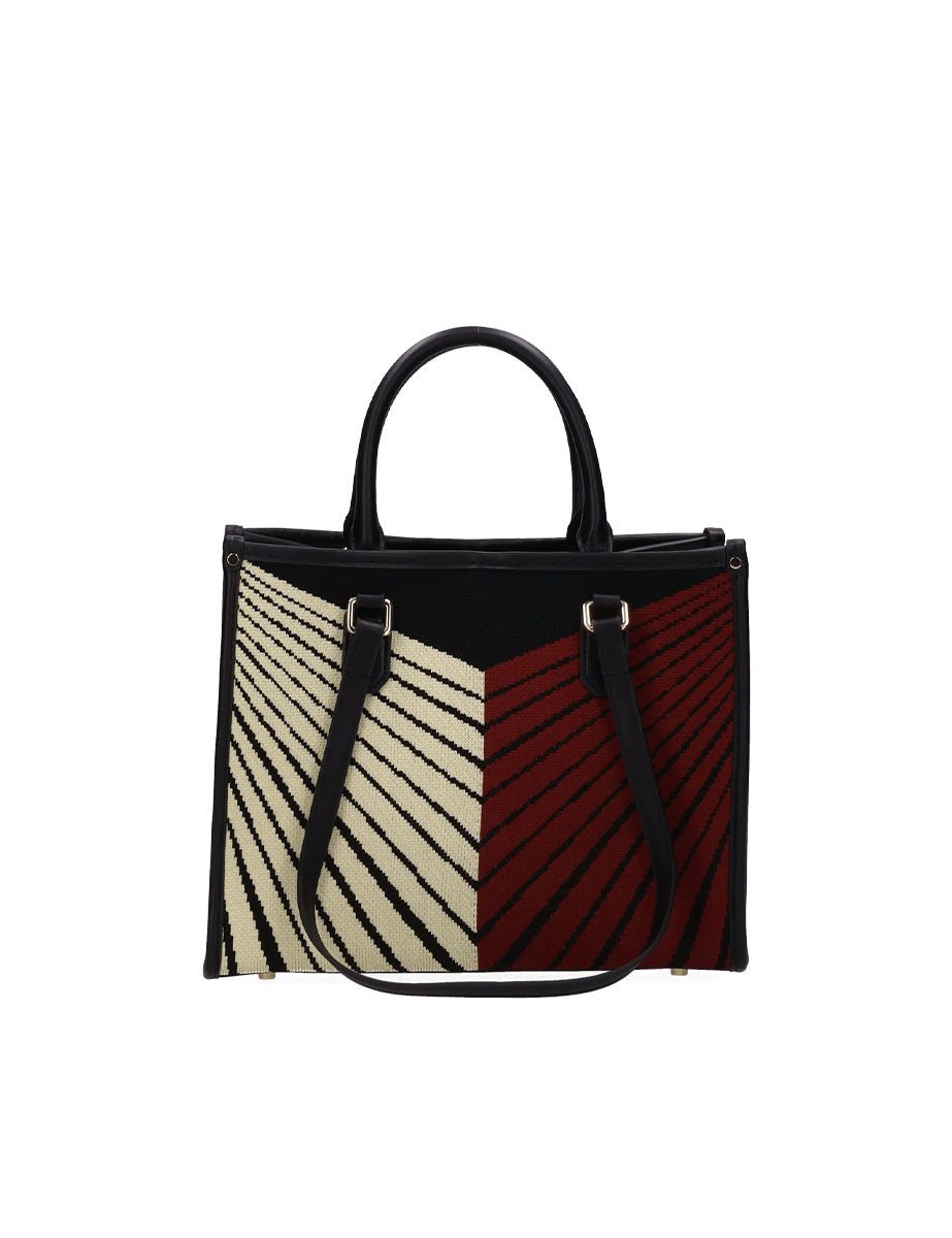 shopper atena piccola mirage nero bordeaux - my best bag - shopper