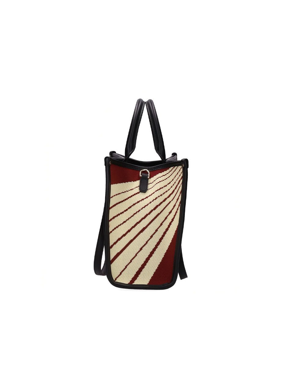 shopper atena piccola mirage nero bordeaux - my best bag - shopper
