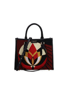 shopper atena piccola mirage nero bordeaux - my best bag - shopper