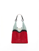 shopper bag rete acqua nero papavero - plan c - shopper