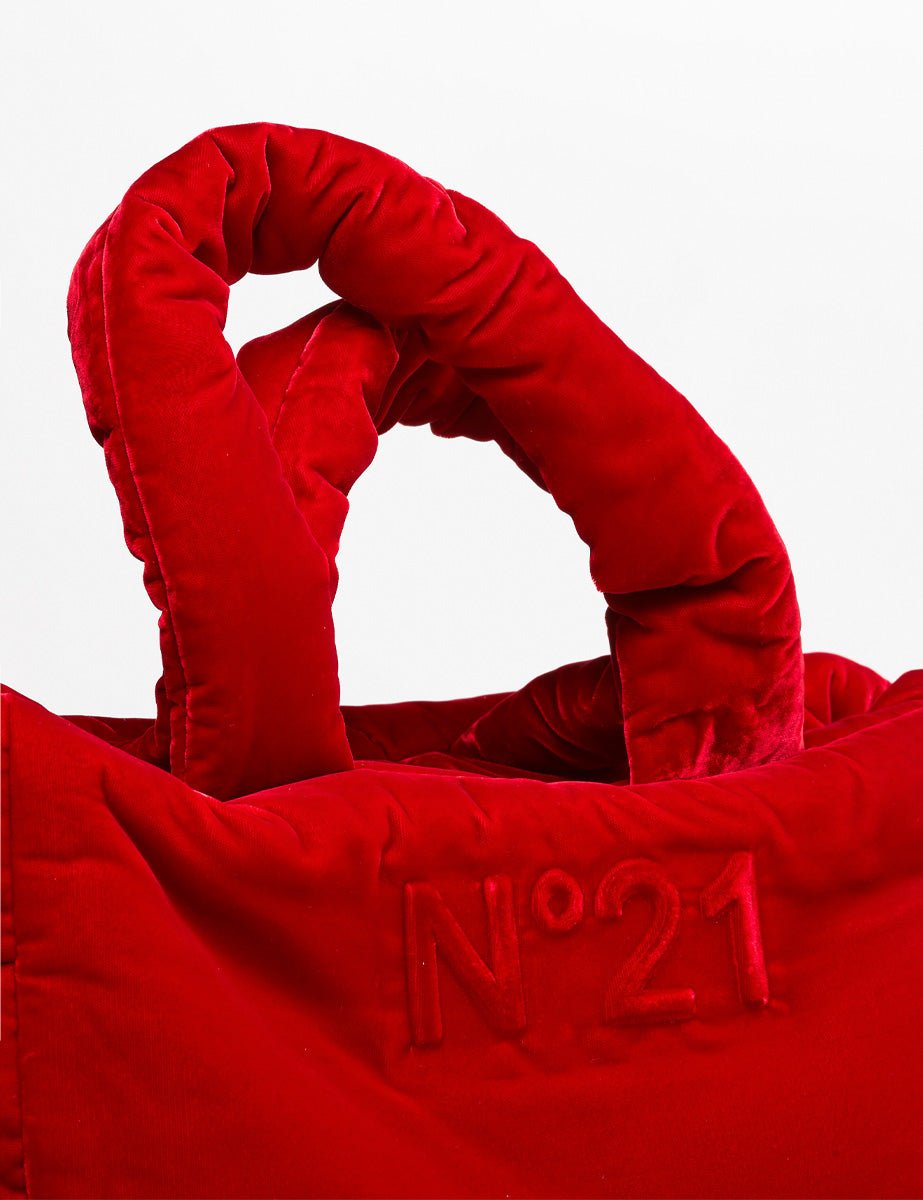 shopping puffy velluto bordeaux - n21 alessandro dell'acqua - shopper