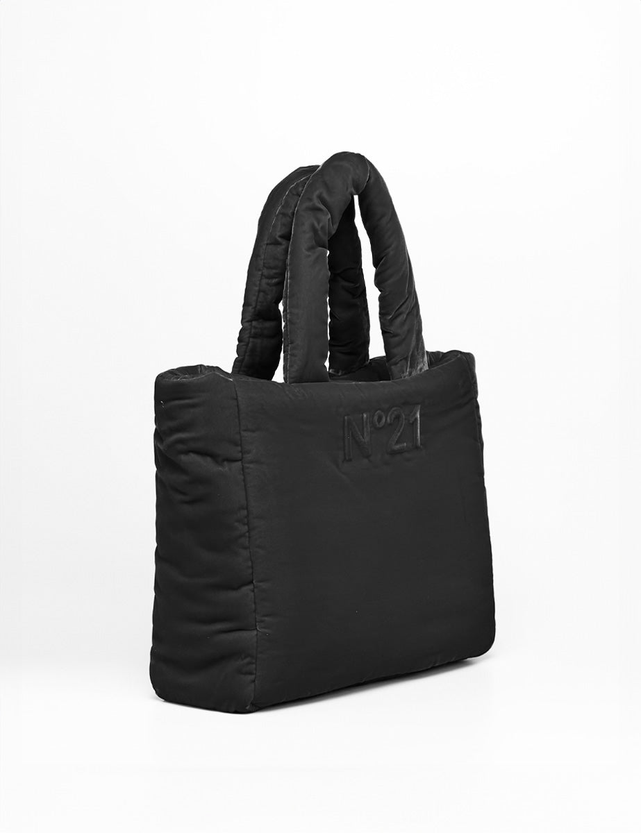shopping puffy velluto nero - n21 alessandro dell'acqua - shopper