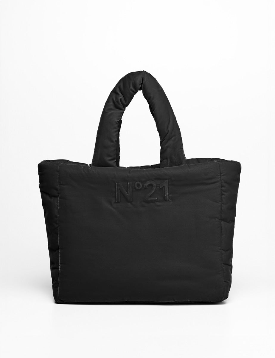 shopping puffy velluto nero - n21 alessandro dell'acqua - shopper