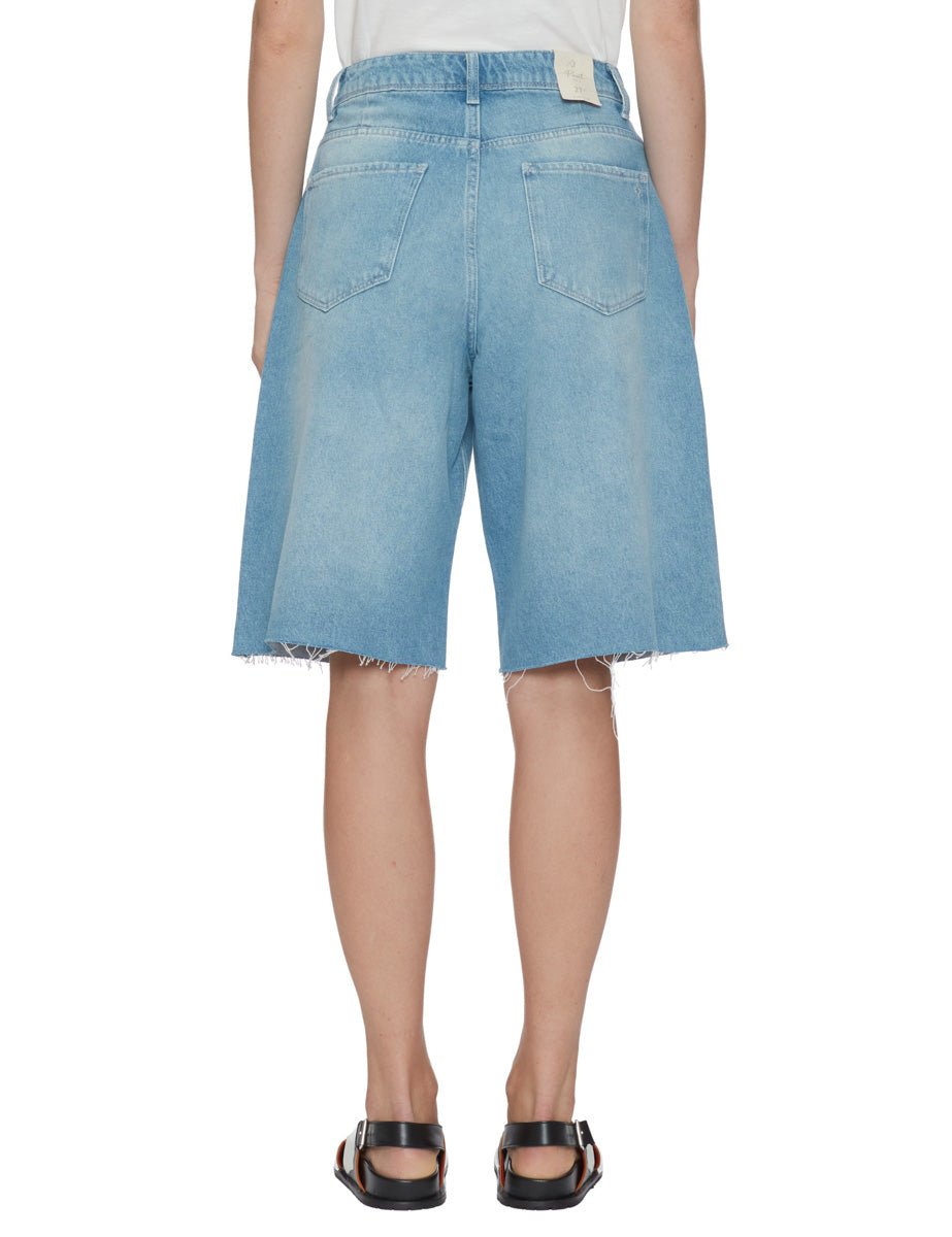 short baggy wide denim chiaro - pont denim - bermuda
