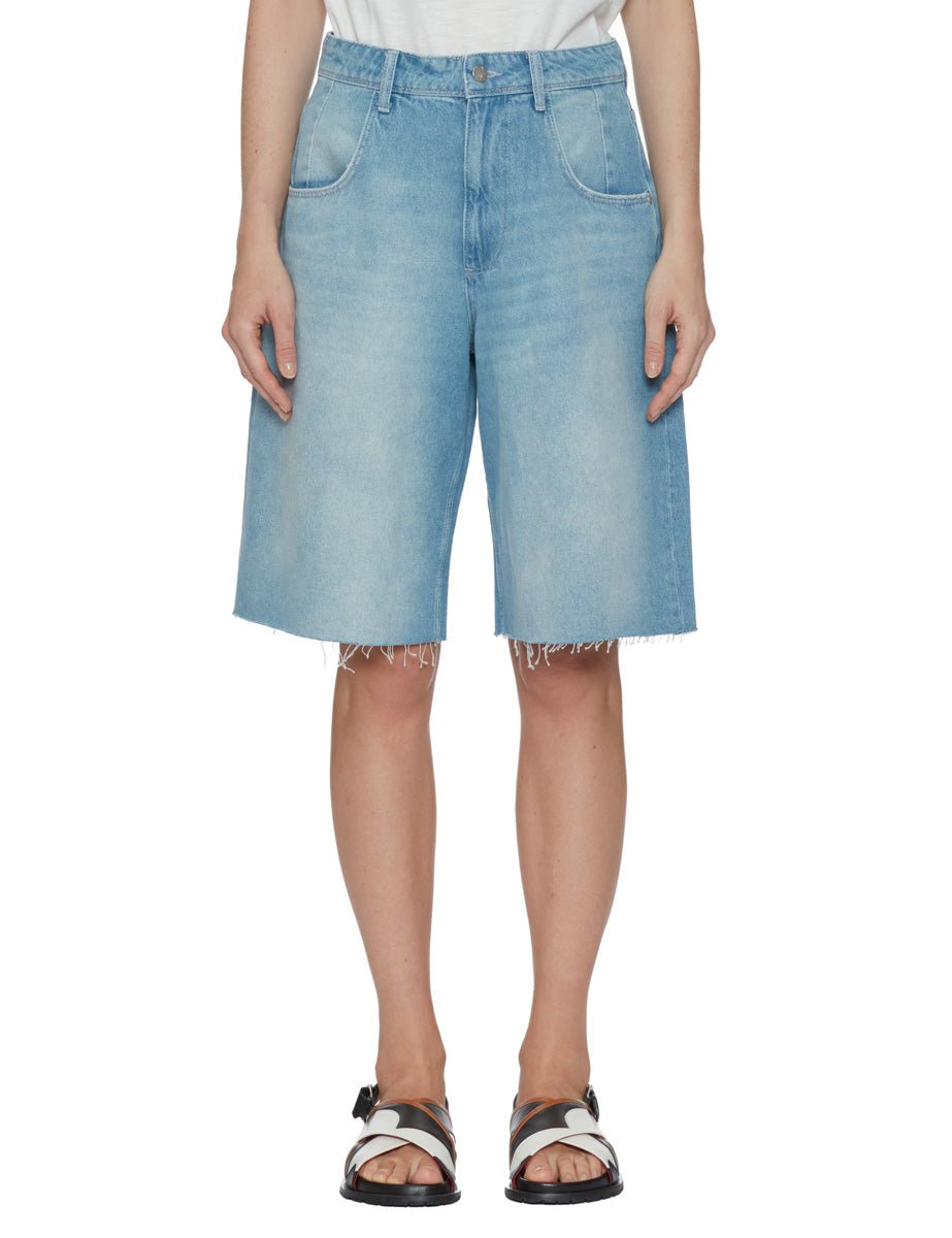 short baggy wide denim chiaro - pont denim - bermuda