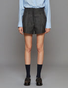 short resca di lana grigio - forte forte - shorts