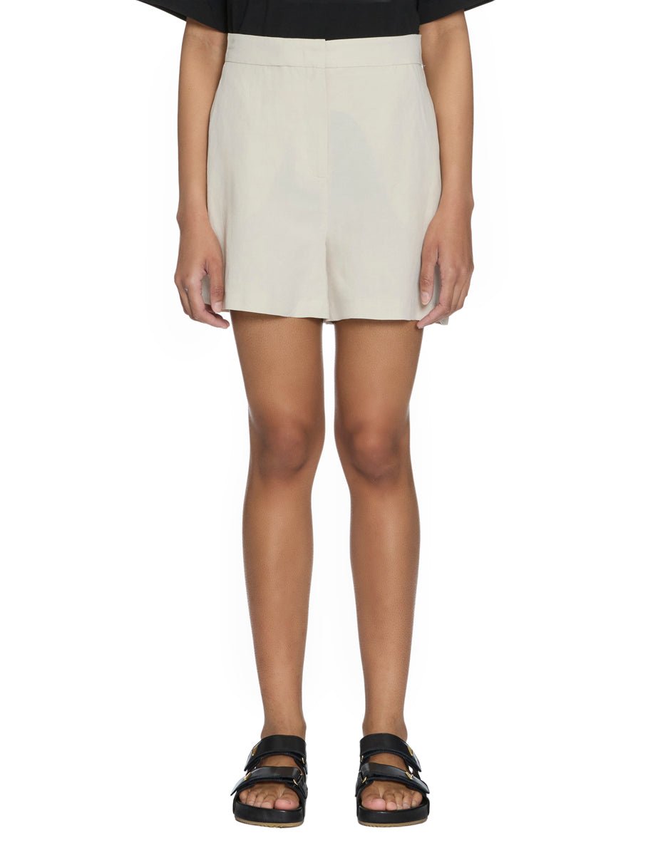 shorts misto lino gesso - Frida SRL
