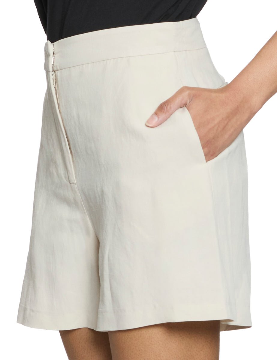 shorts misto lino gesso - Frida SRL