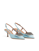 slingback borchie azzurro - Frida SRL