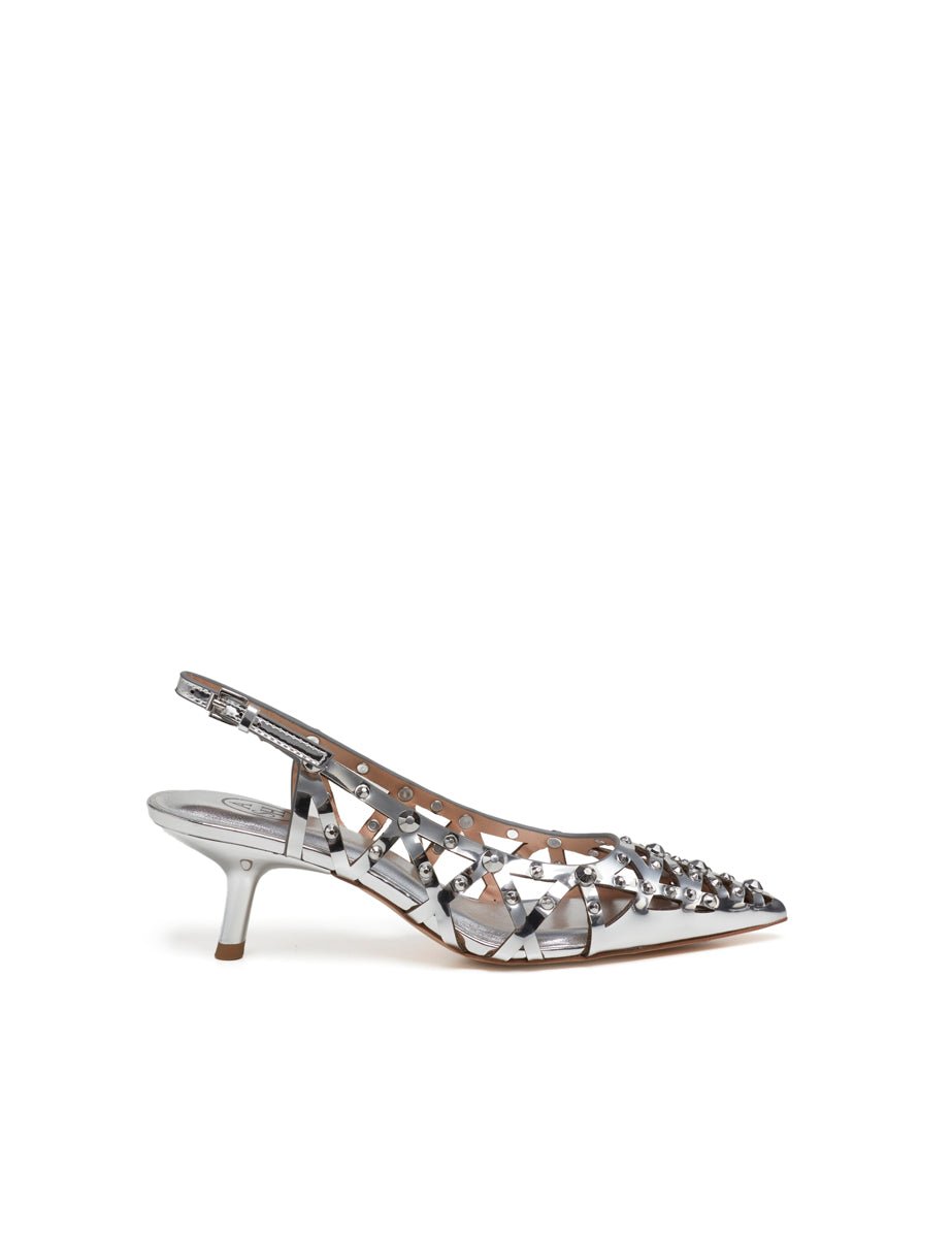 slingback borchie silver - Frida SRL