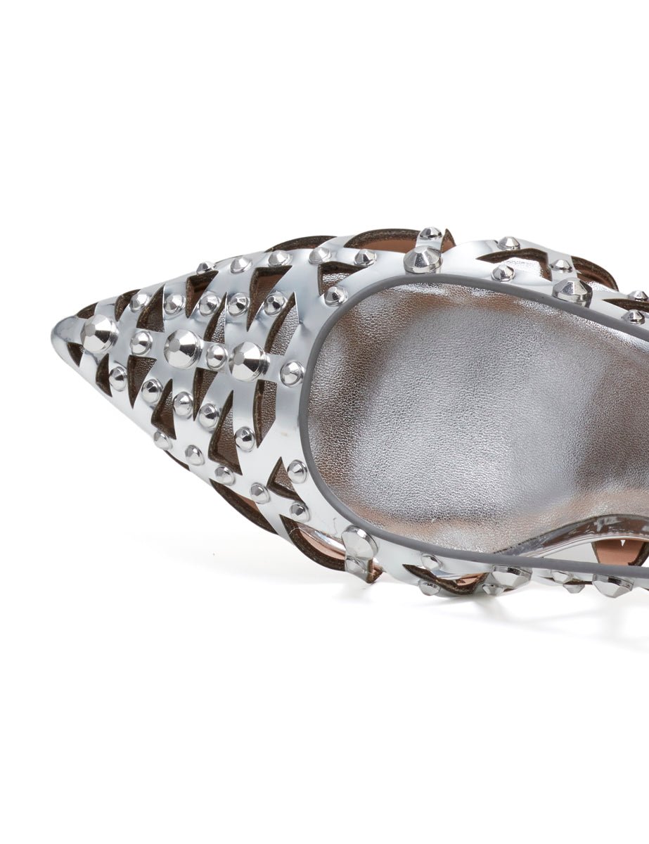 slingback borchie silver - Frida SRL