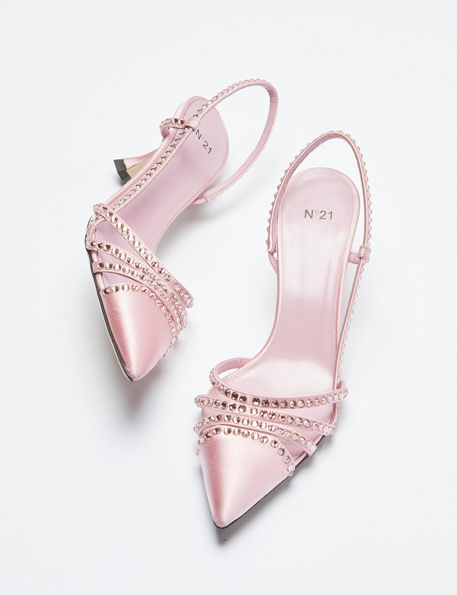 slingback cristalli pink - n21 alessandro dell'acqua - slingback