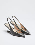 slingback fibbia gioiello nero - n21 alessandro dell'acqua - slingback